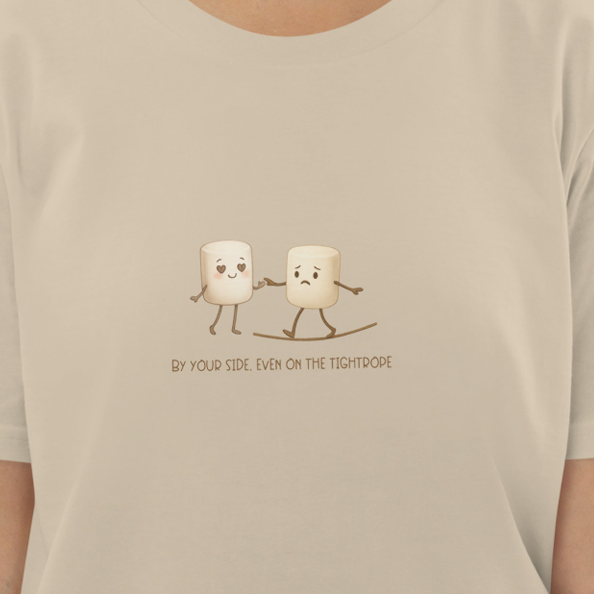 By your side even on the tightrope organic cotton t-shirt