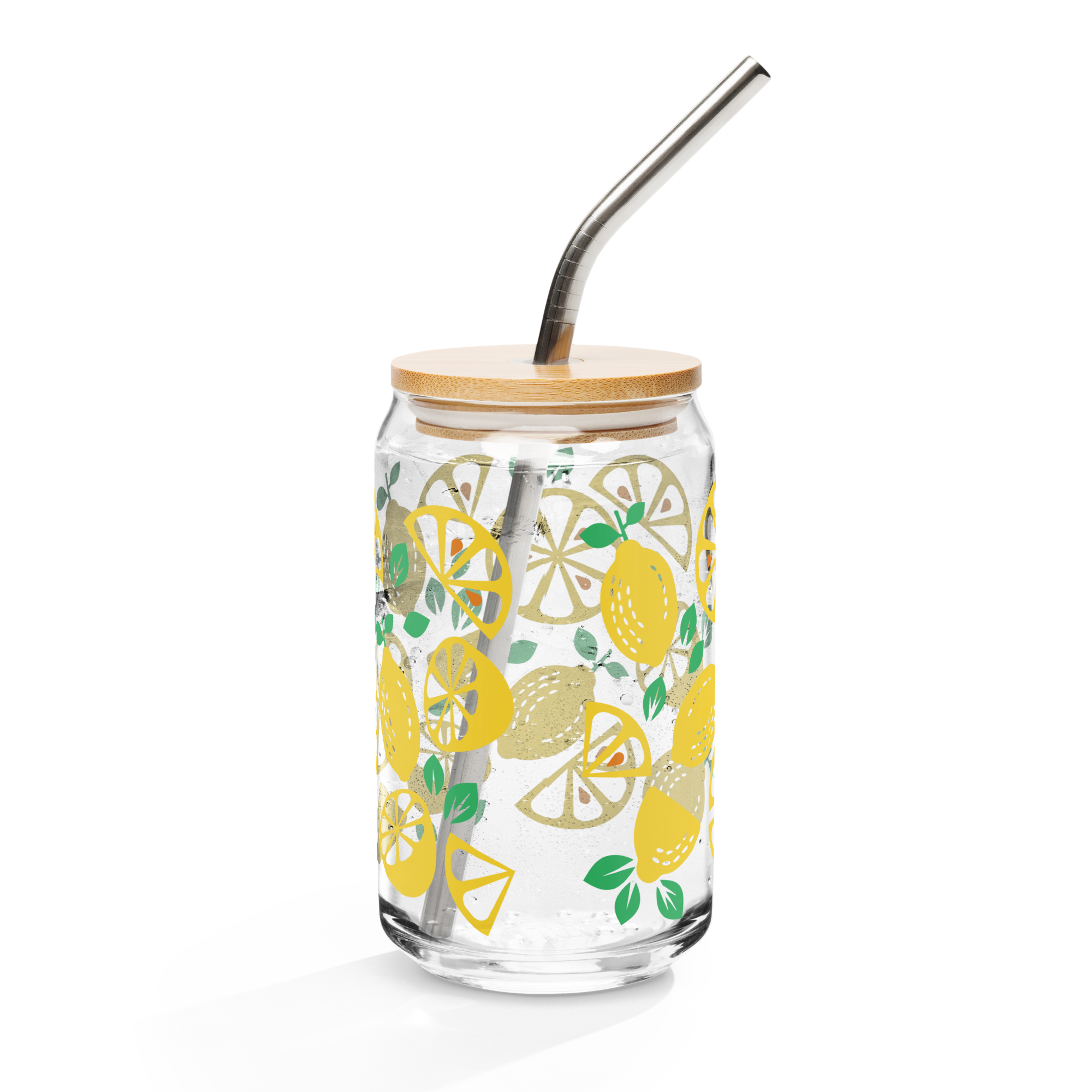 Lemon Can-shaped glass