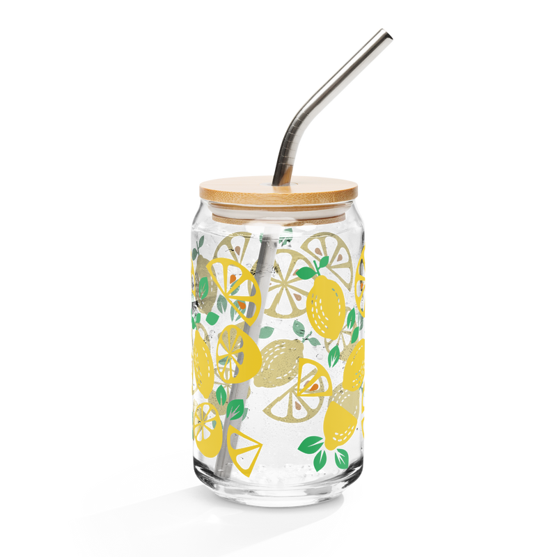 Lemon Can-shaped glass
