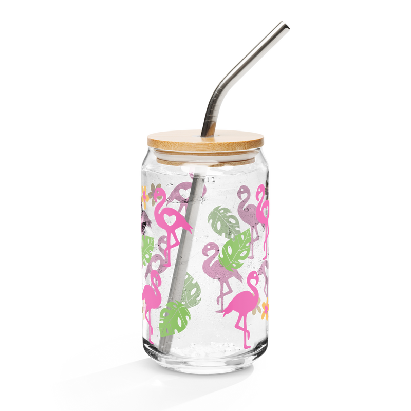 Flamingo Can-shaped glass