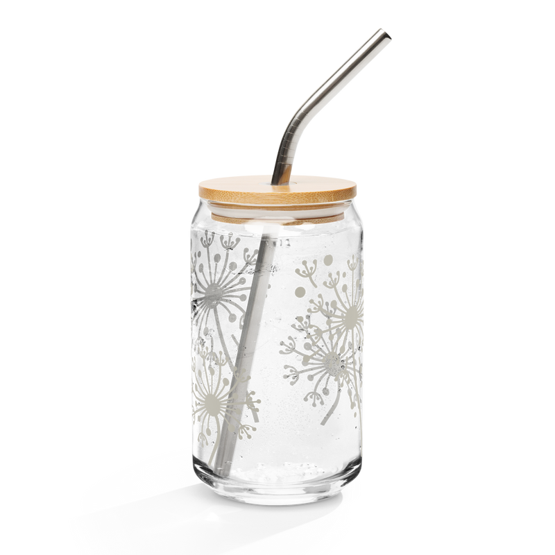 Dandelion Can-shaped glass