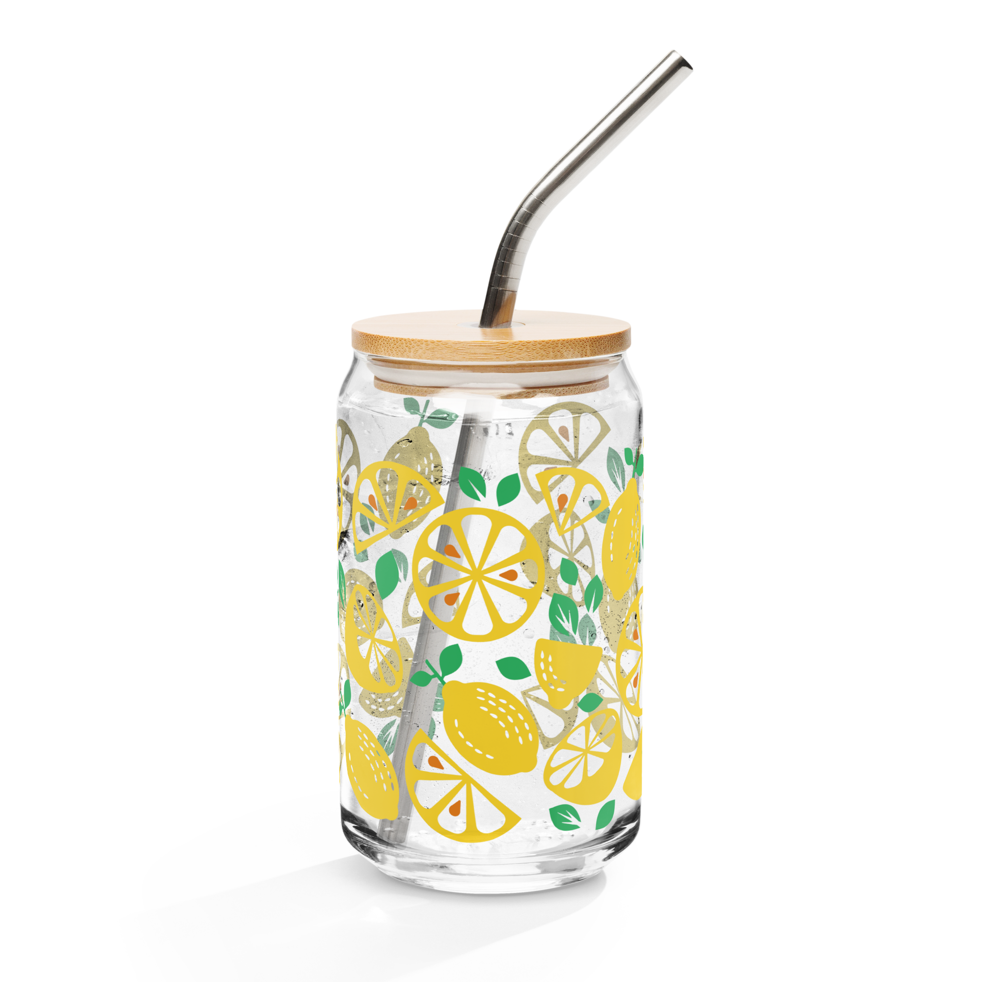 Lemon Can-shaped glass