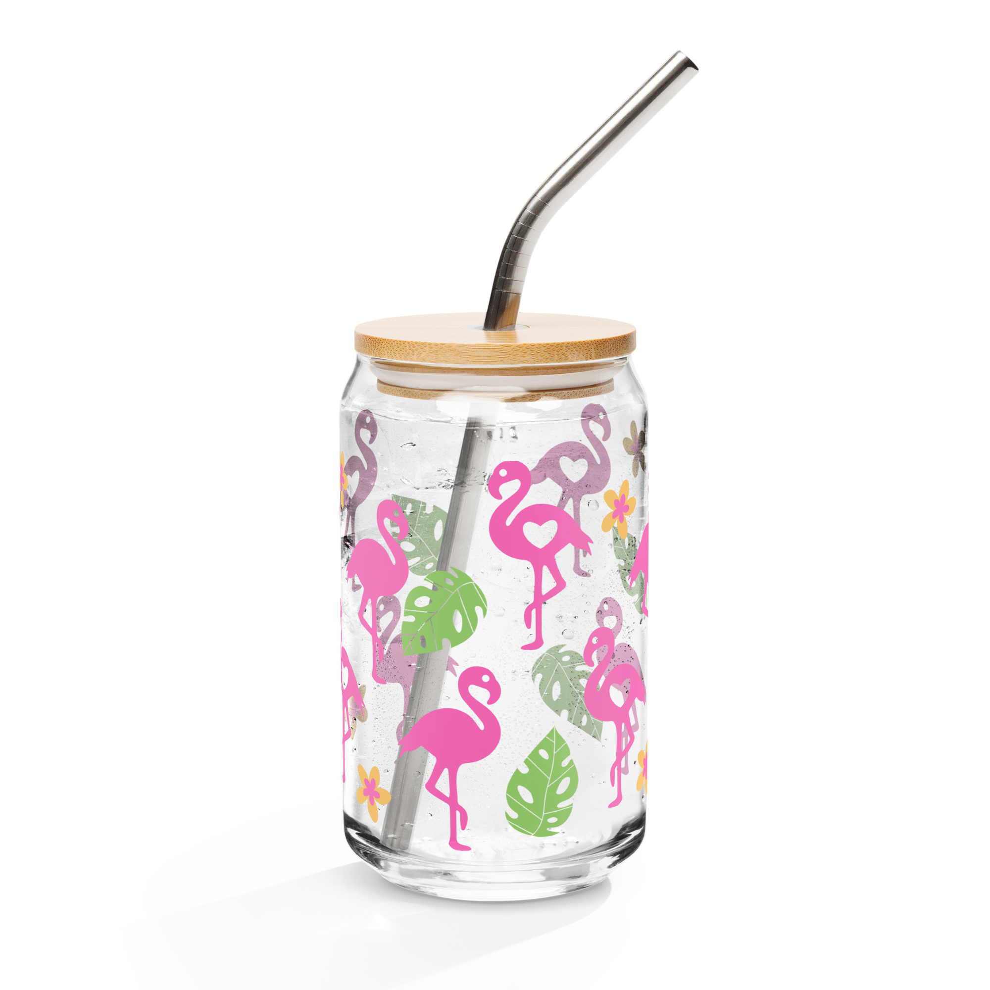 Flamingo Can-shaped glass
