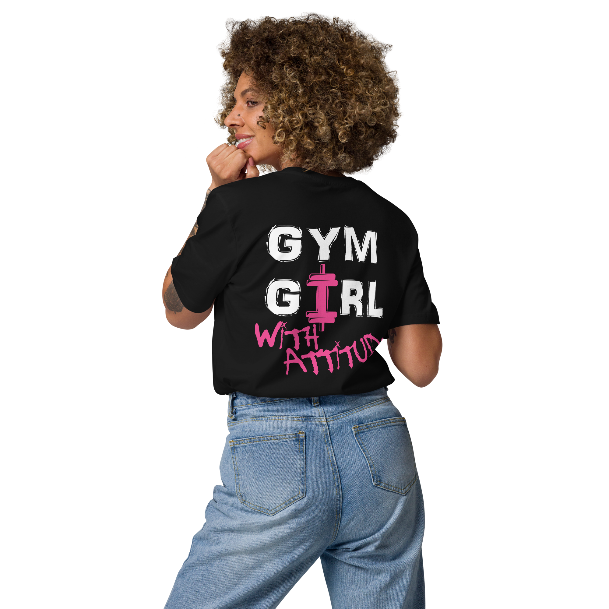 Gym Girl with atittude organic cotton t-shirt