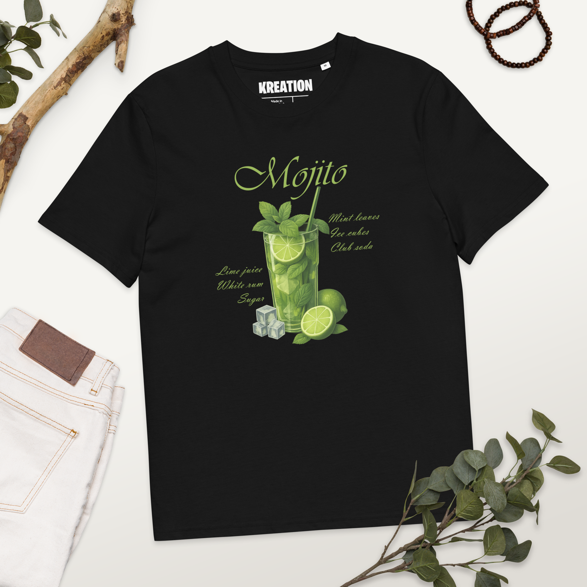 Mojito Cocktail organic cotton t-shirt