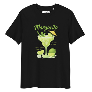 Margarita cocktail black organic cotton t-shirt