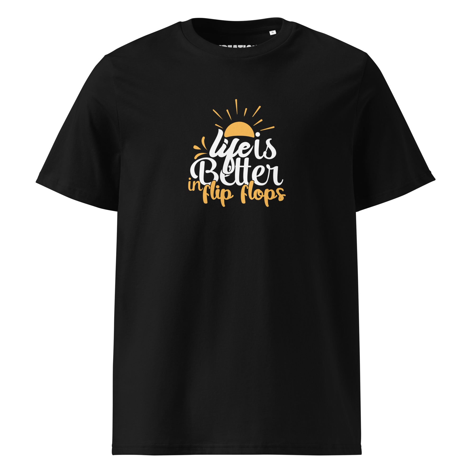 Life is better with flip flops organic cotton t-shirt
