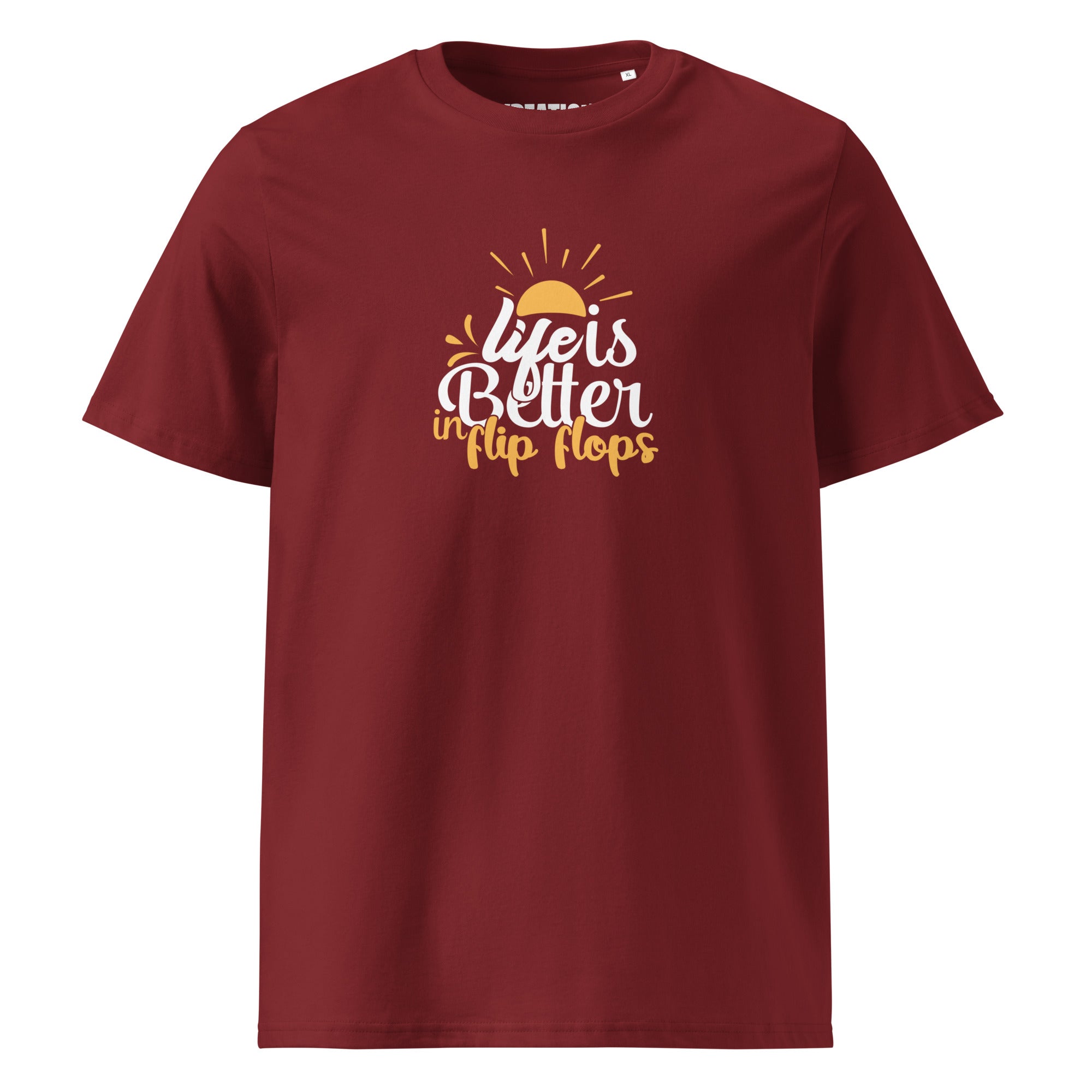 Life is better with flip flops organic cotton t-shirt