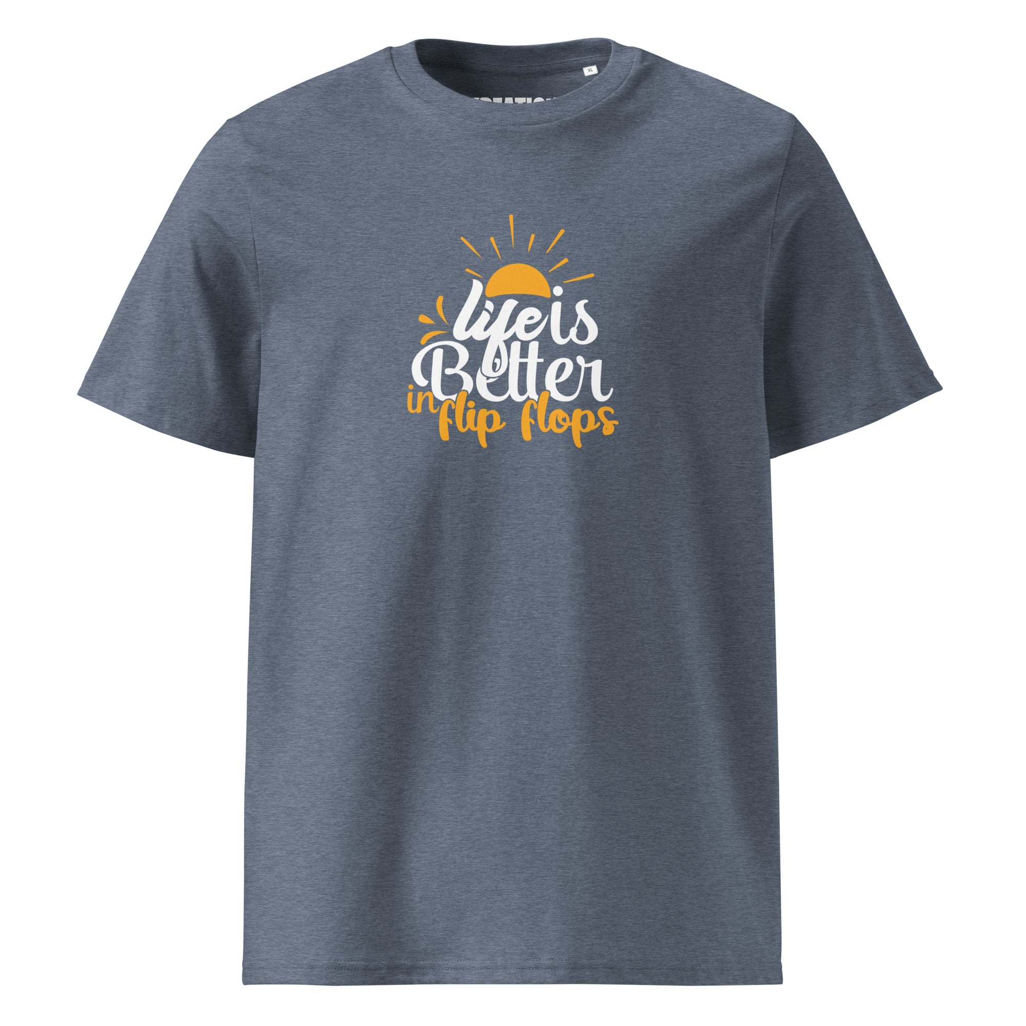 Life is better with flip flops organic cotton t-shirt