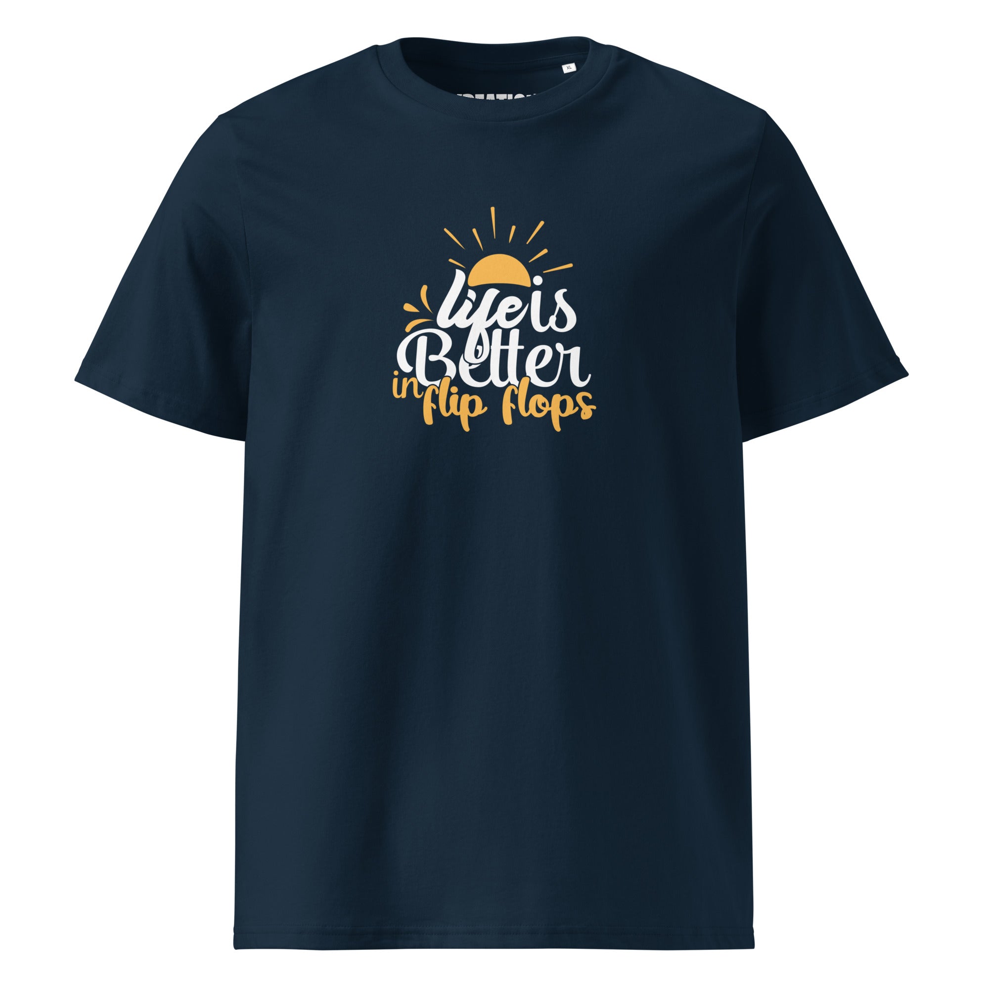Life is better with flip flops organic cotton t-shirt