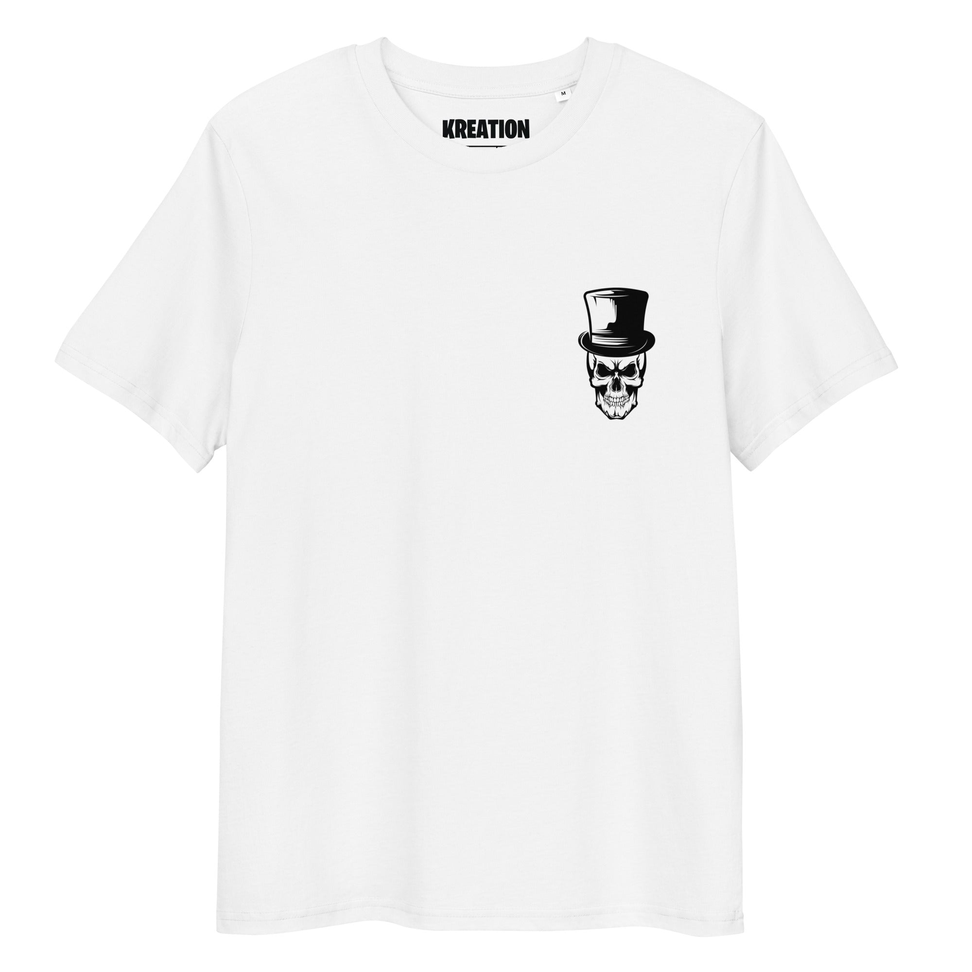 caveira white Unisex organic cotton t-shirt