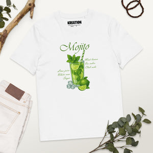 Mojito Cocktail white organic cotton t-shirt