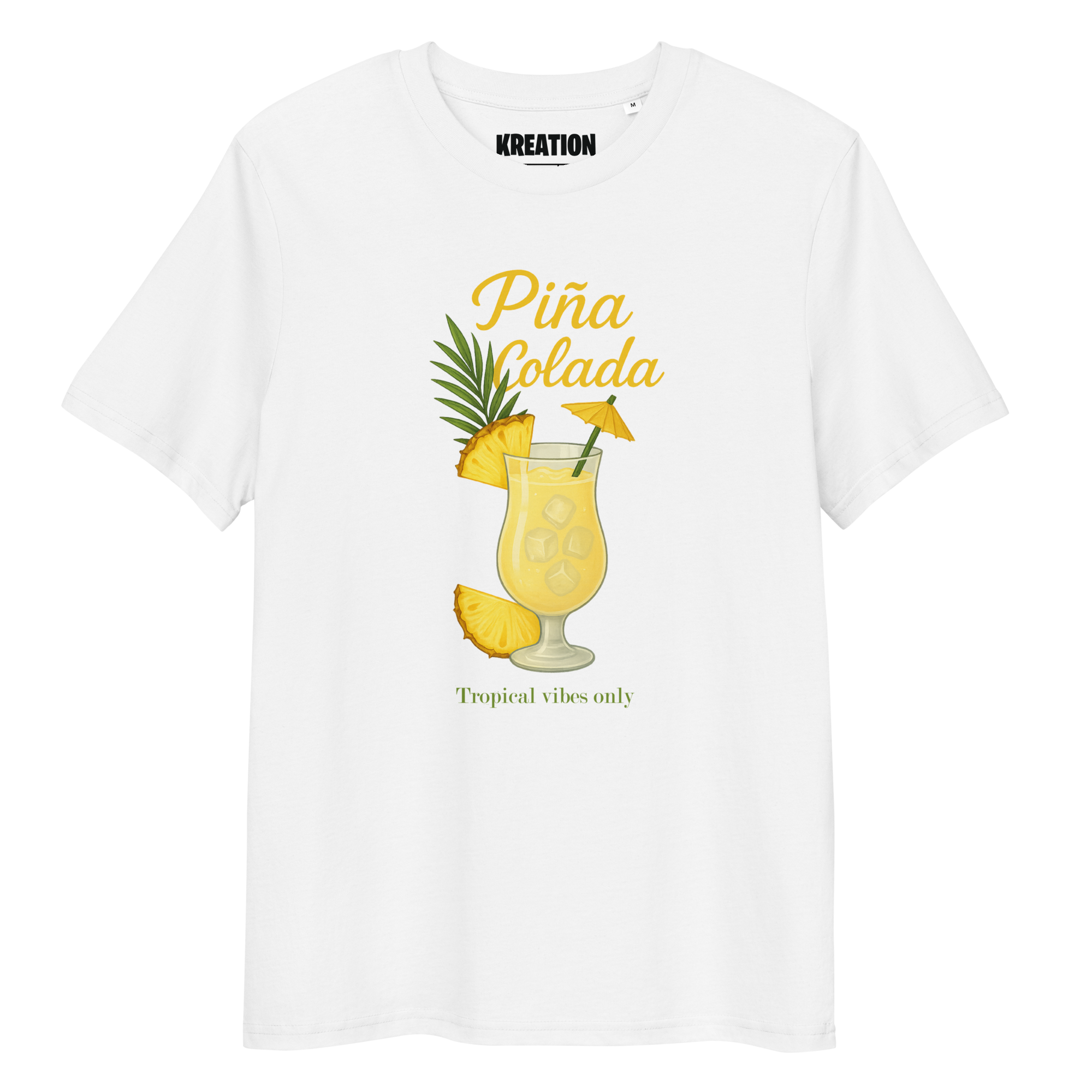 Piña colada cocktail organic cotton t-shirt