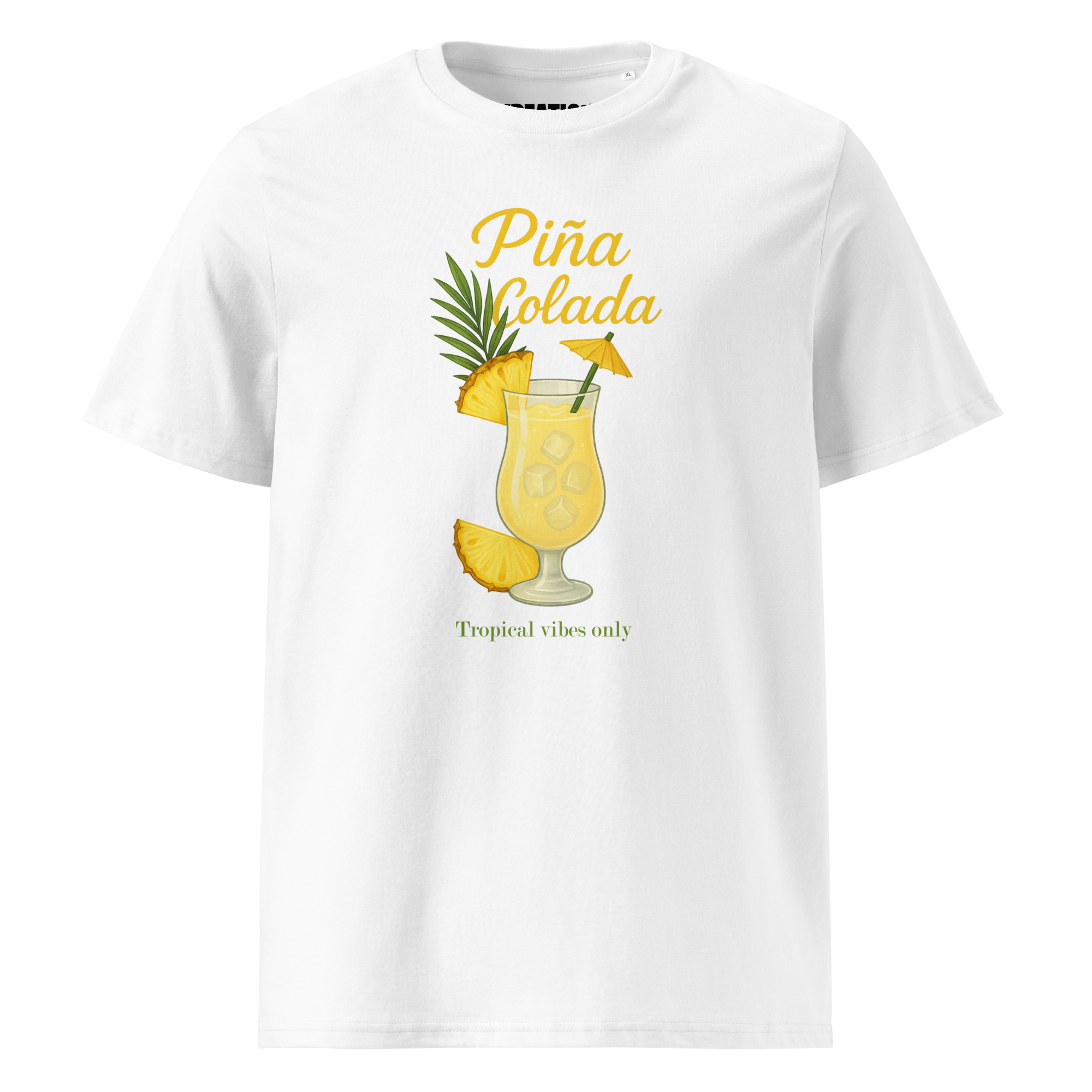 Piña colada cocktail organic cotton t-shirt