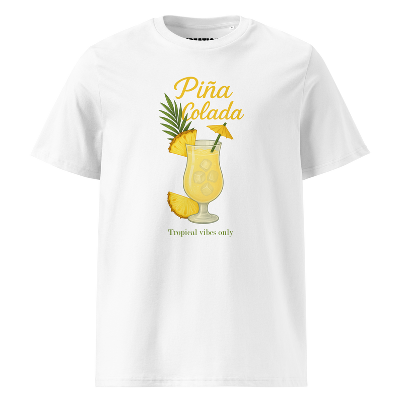 Piña colada cocktail organic cotton t-shirt