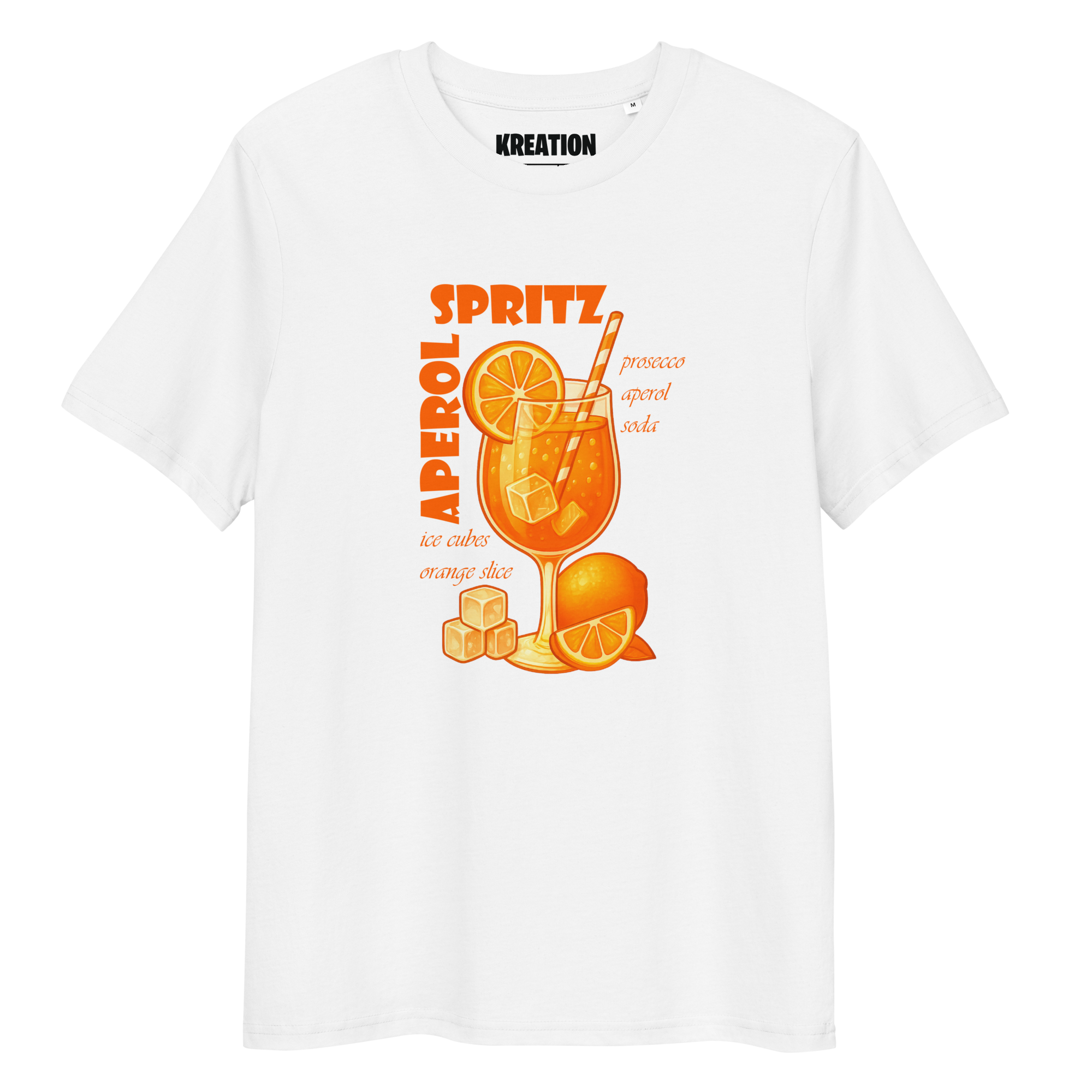 Aperol spritz cocktail organic cotton t-shirt