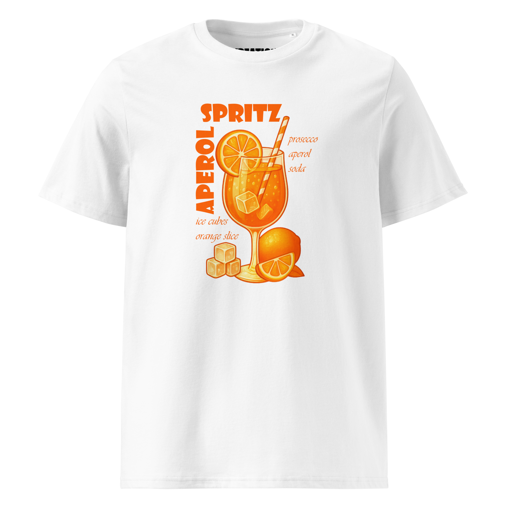 Aperol spritz cocktail organic cotton t-shirt