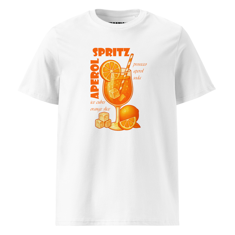 Aperol spritz cocktail organic cotton t-shirt