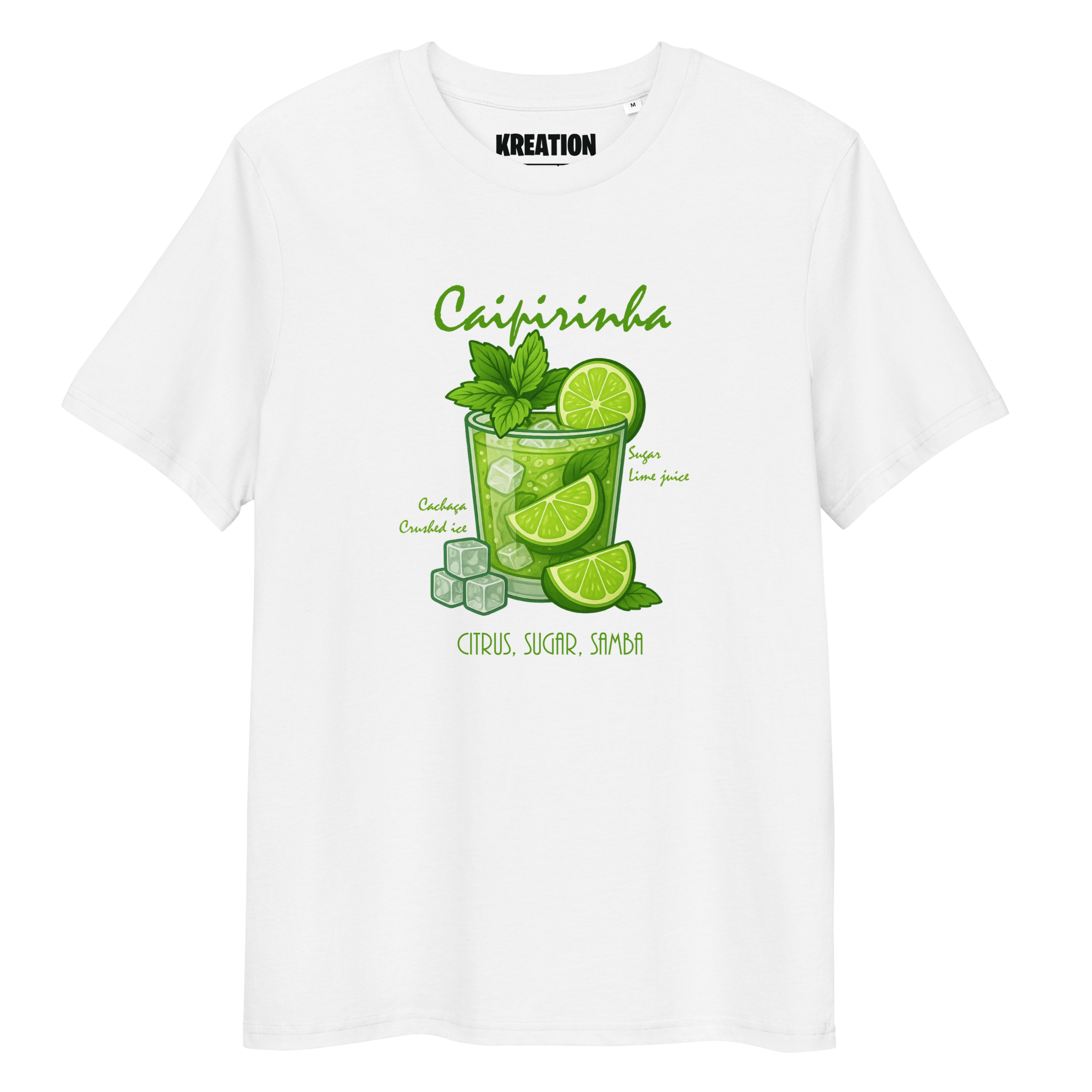 Caipirinha cocktail organic cotton t-shirt