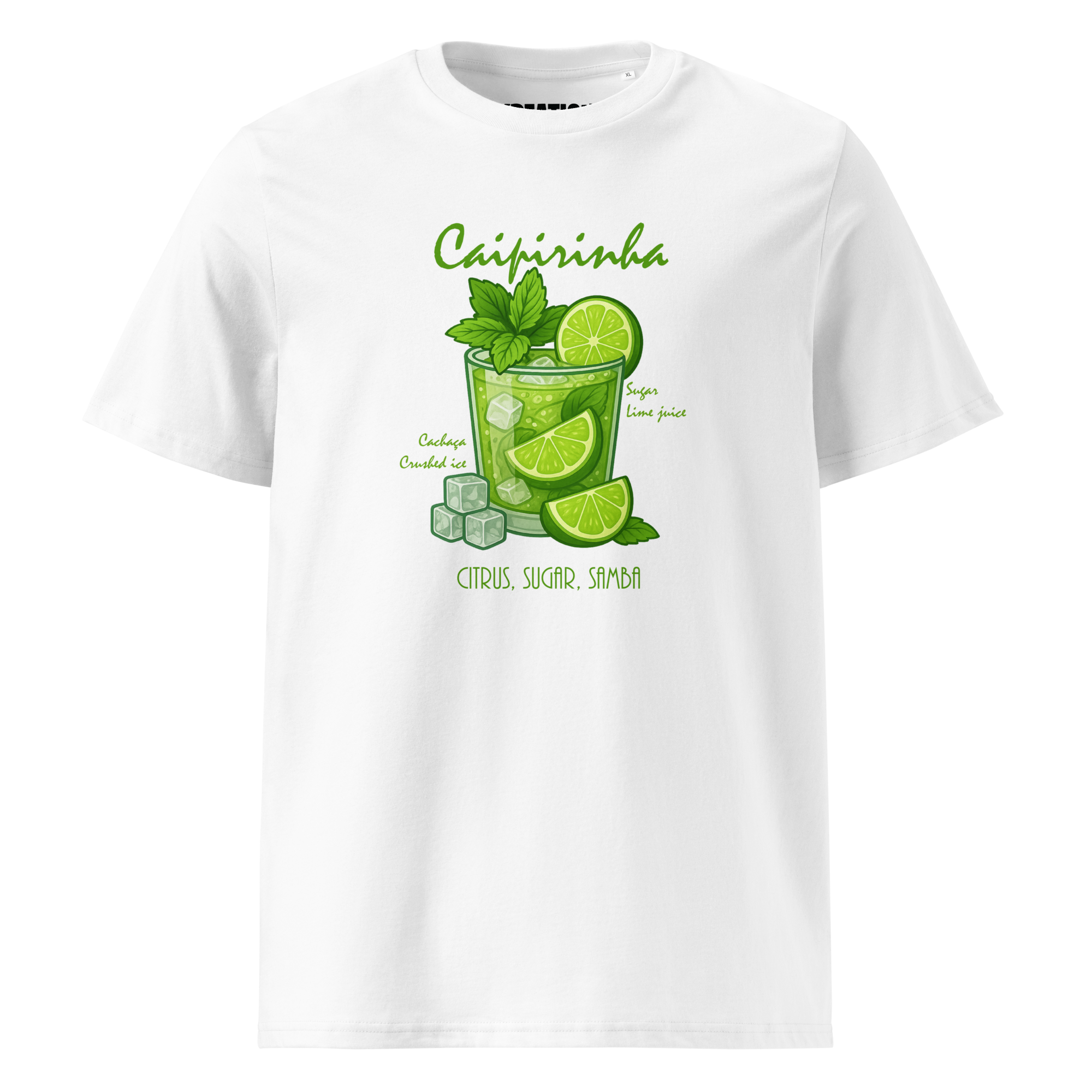 Caipirinha cocktail organic cotton t-shirt