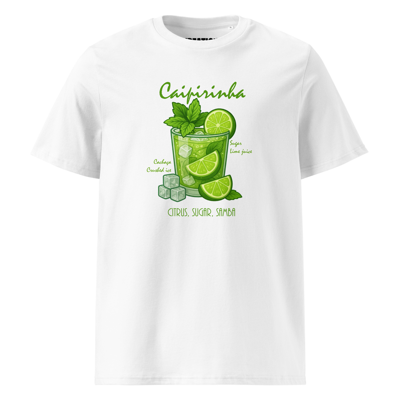 Caipirinha cocktail organic cotton t-shirt